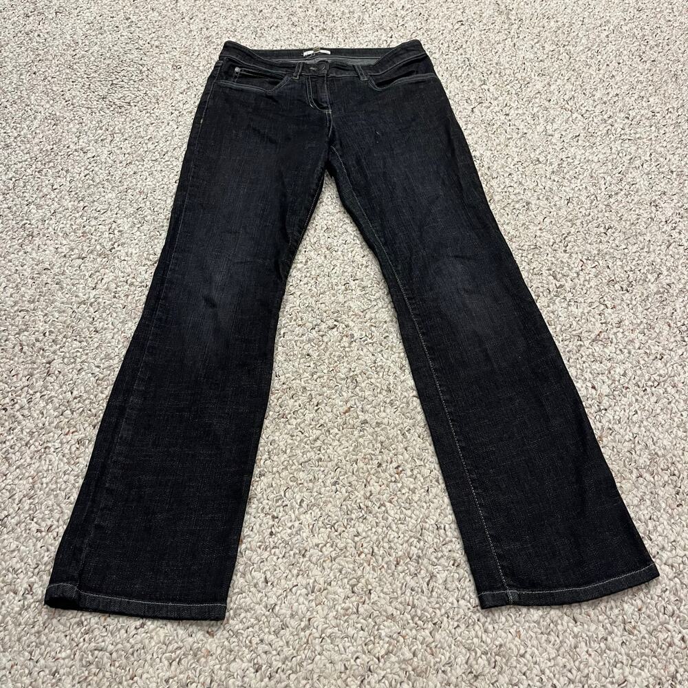 Eileen Fisher Dark Wash Denim Straight Leg Jeans Sz 4 Petite Denim Casual